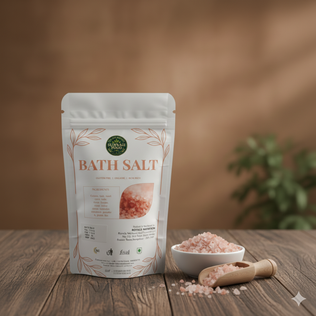Natural bath salt for relaxation
